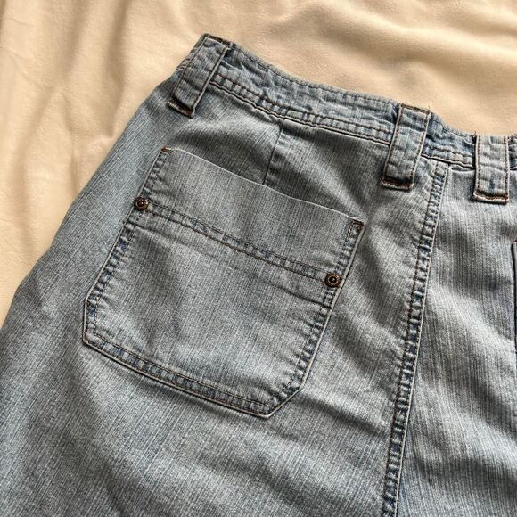 Vintage Y2K indie boho Faded Glory high waisted light wash denim shorts size 12 - Picture 4 of 6